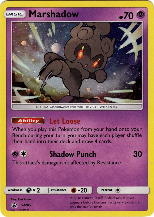 1x Marshadow - SM85 - SM Black Star Promo Lightly Played Pokemon SM Black Star P