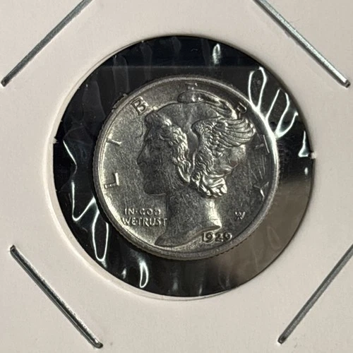 Semi Key Date 1929 P Mercury Silver Dime AU / BU Uncirculated