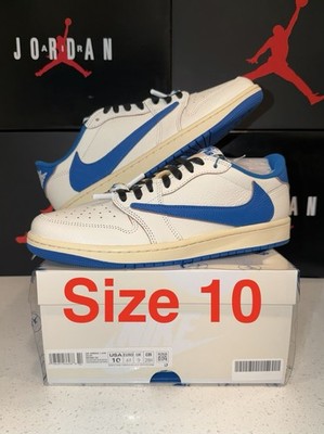 Size 10 Jordan 1 Low SP Travis Scott Fragment 2.0 Sail DM7866-101 Authentic