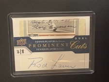 Rod Laver Roy Emerson Dual Auto /8 2009 Upper Deck Prominent Cuts Rare