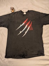 Vintage Rare 1986 Marvel Comics Wolverine Claws Shirt Size Large 20.5x26