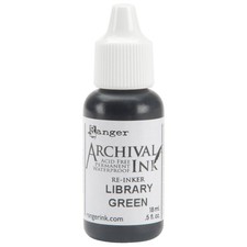 Ranger ARR5-30805 Archival Pad Re-Inker .5oz-Library Green