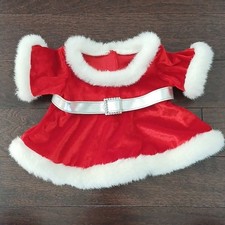 Build-A-Bear Workshop Santa Dress Red/White Faux Fur Trim w/ Belt 1pc