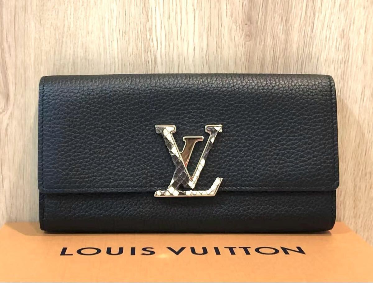 Louis Vuitton Capucines Python Long Wallet N90129… - image 1