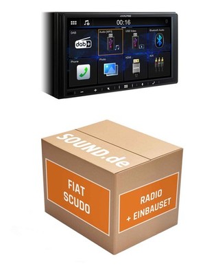 Autoradio Alpine ILX-W690D für Fiat Scudo Typ 272 Radiovorbereitung Schwarz Appl