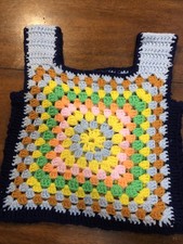 Vintage Crocheted Child  s Vest