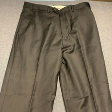 Lauren Ralph Lauren Men's Dress Pants Size 36 Regular Black Flat Front Luxury