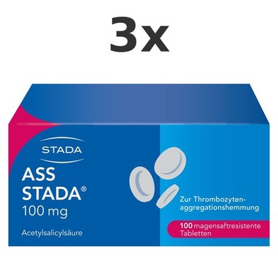 3x Ass Stada 100 mg Magensaftresistente Tabletten 100 St - PZN 10544066