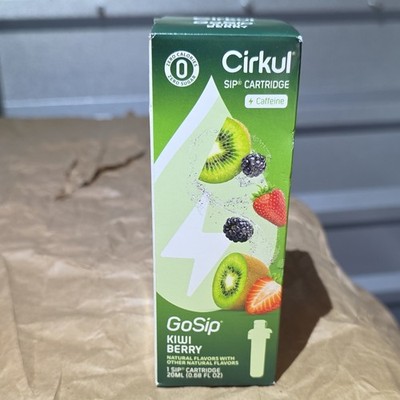 Cirkul GoSip Kiwi Berry Flavor Cartridge + Caffeine, 0 Calories, 20 mL, 1 Pack