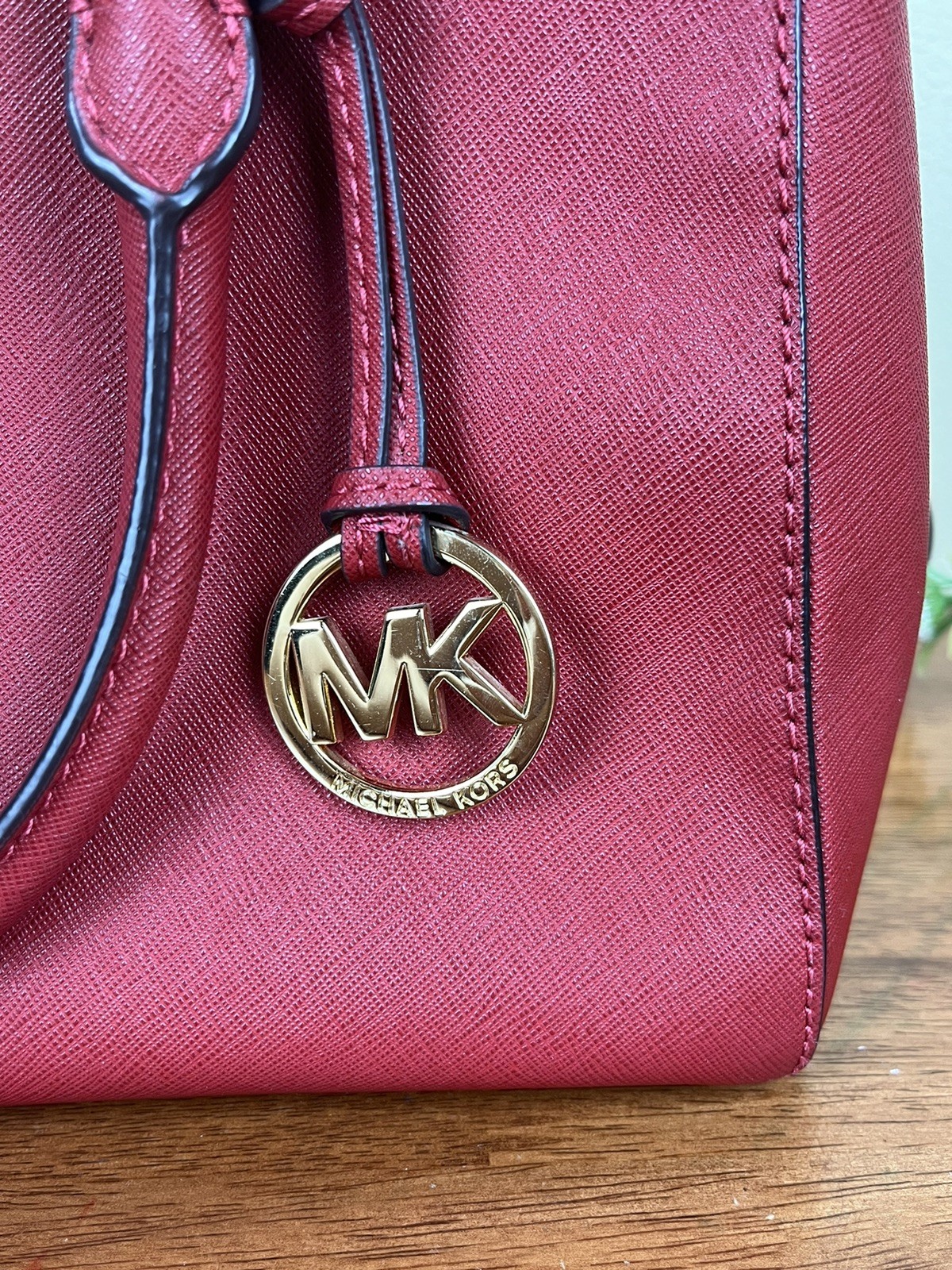 Michael kors SUTTON Red Cherry Medium Satchel Saf… - image 6