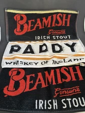 Beamish Irish Stout/Paddys Whiskey of Ireland Bar Pub Beer Towels Set of 3