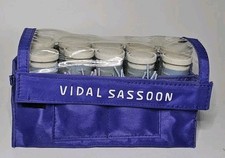Vidal Sassoon 10 Curler Hot Travel Rollers Original Purple Case Tested Hair Clip