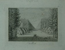 Wallock (Slesia). Incisione In Rame Di F. G. Endler.