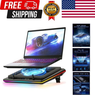 V12 Gaming Laptop Cooling Pad, RGB Laptop Cooler, Laptop Cooling Fan Stand wi...
