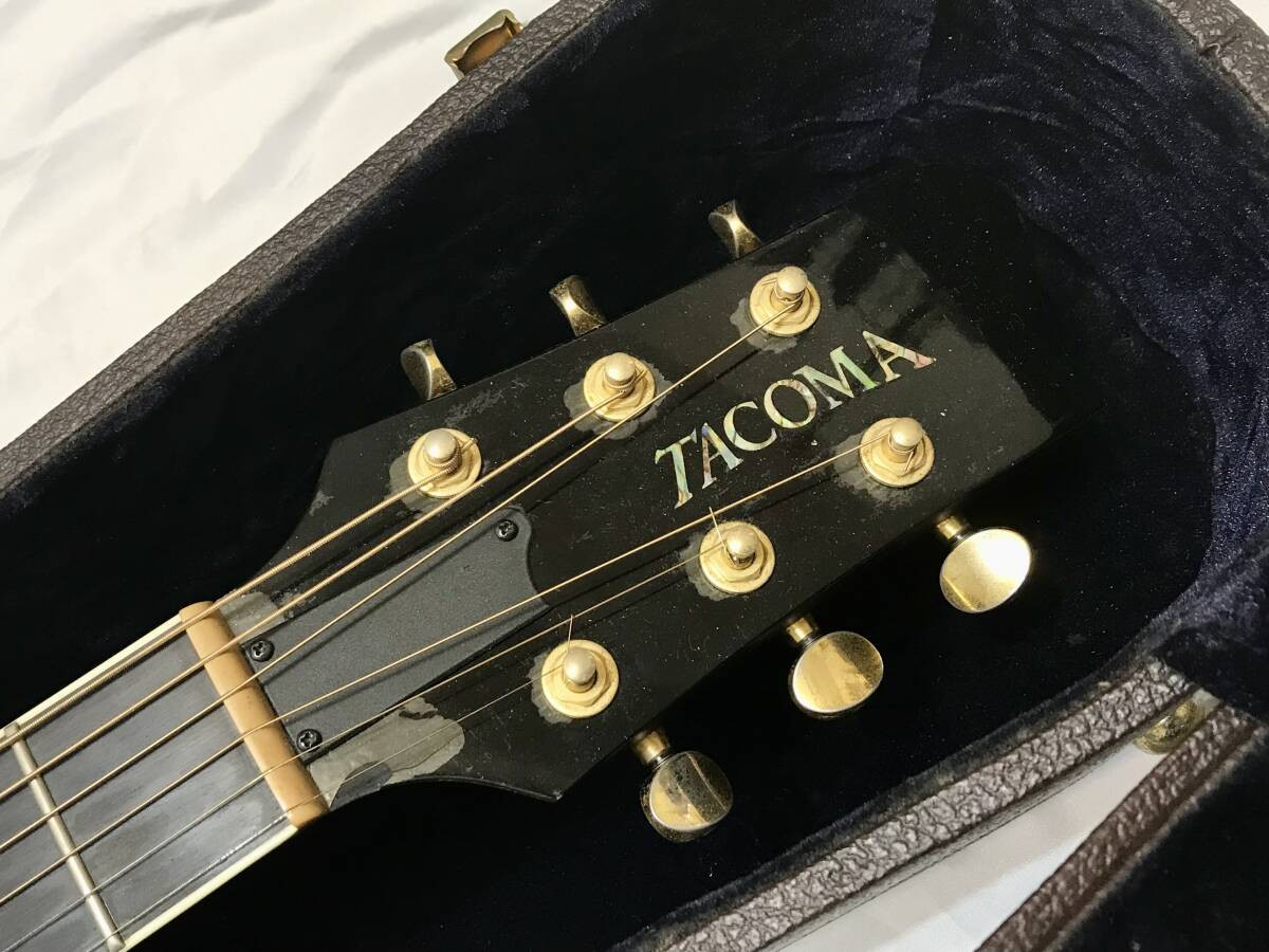 Acoustic Guitar Tacoma PM28 See-through Red All Solid Wood