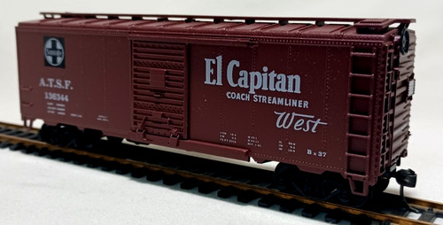 Coche de caja escala HO NUEVA INGLATERRA MODELOS ATSF Santa Fe 40' #136344 ¡Kadees construido!! | Zustand: Used
