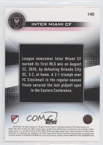 2021 Topps MLS Inter Miami CF #140 gp1 - Picture 2 of 3
