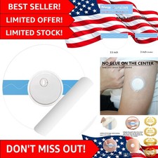 Transparent Adhesive Patches for Libre 3 - 50 Pack, No Glue Center