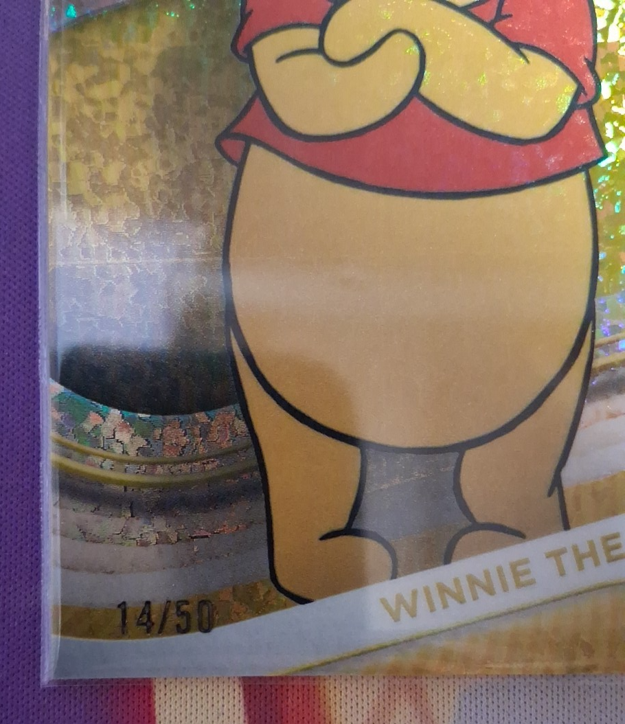 2025 Topps Chrome Disney Winnie The Pooh Gold Mini Diamond 14/50