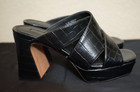 Topshop black platform chunky high heel slip on sandal shoes for women 8.5 US — photo 7