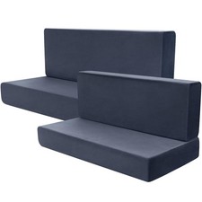 4 Pcs RV Dinette Cushion Covers Booth Set Furniture Protector for Sofa Seat C...