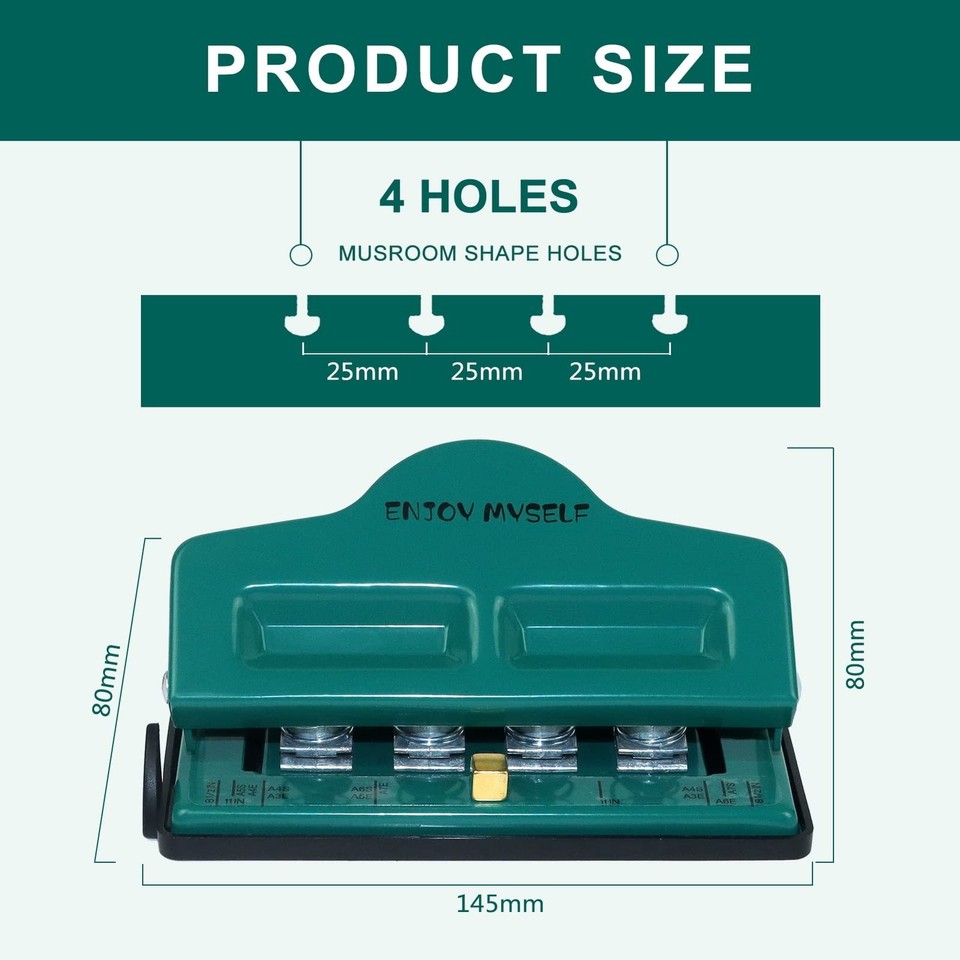 Mushroom Discbound Hole Punch for All Paper Sizes, Happy Planner Paper ...