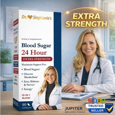 Dr. Stephanie s Blood Sugar 24 Hour Extra Strength A1C, 90 Capsules - Exp 3/2027