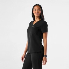 NWT FIGS Catarina One-Pocket Scrub Top Black 3XL Technical Collection