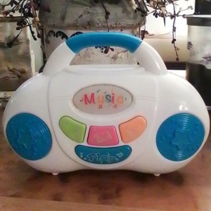 1992 Child’s Carry Along “W 1-2-3” A.B.C  Musical Boom Box Nursery Rhymes Songs