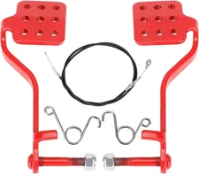 Red Go Kart Pedals with 71" Throttle Cable Kit For Predator 212cc 196cc 6.5hp