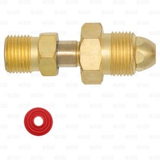 CO2 Regulator to Nitrogen Gas Tank Adapter Brass CGA580 CGA320 Male / Male