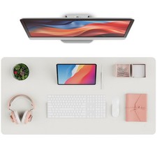 Leather Desk Pad Protector, Office Desk Mat, Large PVC Leather Desk Blotter, ...