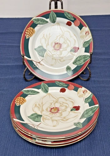 Vintage Tienshan "MAGNOLIA" Fine China ~ Set of 5 ~ Salad Plates ~ 7.75" - EUC