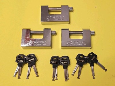 HIGH SECURITY PADLOCK LOT FOR GATES SHEDS LOCKERS BOAT LOCK HASPS BIKES TRAILER 