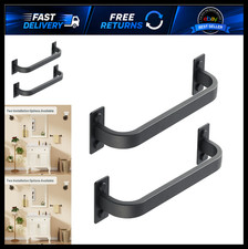 2-Pack 10" Black Bathroom Towel Bars, Wall-Mounted Towel Racks, Space-Saving