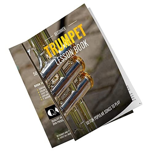 Beginner Trumpet Lesson Book, 50 Amazing & Popular Songs, Color Coded Notes