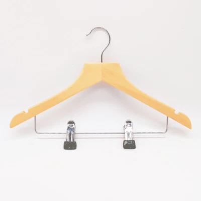 COMPLETESHOPFITTINGS 1x Children's Wooden Coat Hangers, For Baby & Toddler Clothes
