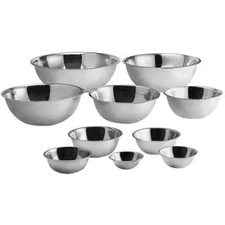 Choice Standard Stainless Steel Mixing Bowl Set - 10/Set