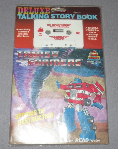 Transformers "STORMS OF DESTRUCTION" Deluxe Talking Story Book Cassette *NEW*