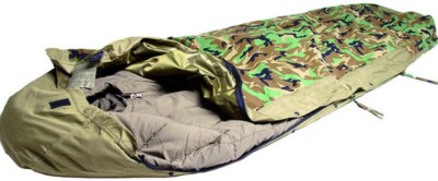 Mil-Tec Woodland Camo Sleeping Bag 89'' x 34''  Waterproof Three-layer 4490
