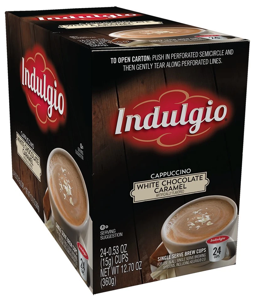Cappuccino Indulgio para cerveceros K-cup, chocolate blanco caramelo, 24 unidades Foto 4 de 4