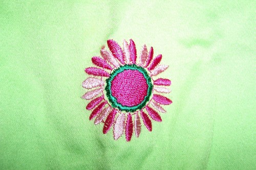 Bamboo Trader Lime Green Skort w/Embroidered Flowers looks like a Skirt Size 12 - Picture 3 of 4