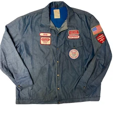 Vtg Workrite Nomex RAYON Gab CONOCO DuPont Work Shop MECHANIC Trucker Jacket 56
