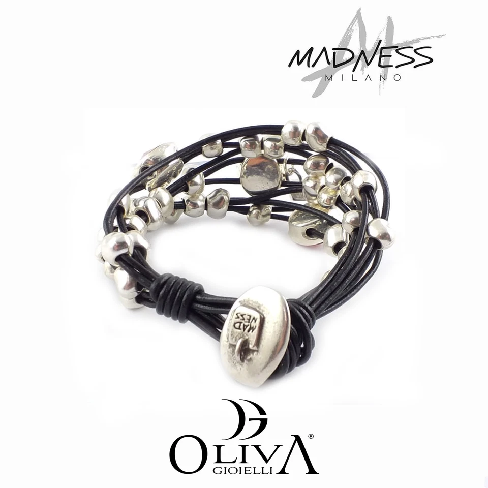 BRACCIALE MADNESS PELLE MULTIFILO SWAROVSKI BROWN RIVESTITO ARGENTO 925 BR4144BR - Immagine 2 di 4