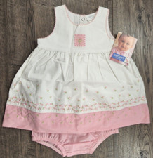 Baby Girl New Carter's Vintage 3-6 Month 2pc Little Rose Dress Outfit