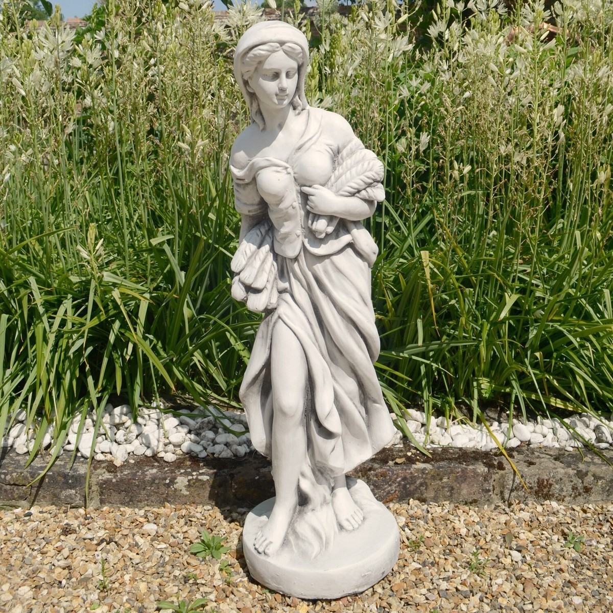 Autumn Maiden 84cm Four Seasons Stone Resin Garden Statue