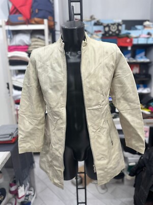 Bata Lederjacke Man Tg46 Creme LLV928