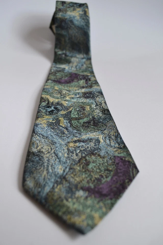Neck tie Burton Classics deep blue tie Abstract print mens original tie - Image 4 of 4