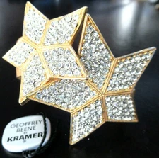GEOFFREY BEENE FOR KRAMER Sparkling Ice Stars Statement Bracelet W/ Tag!