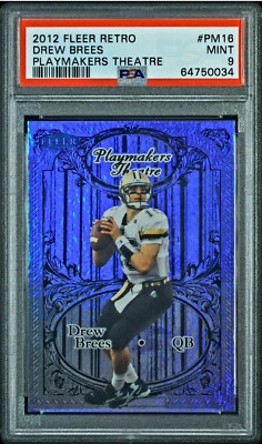 2012 Fleer Retro Playmakers Theatre #PM16 Drew Brees /100 PSA 9 